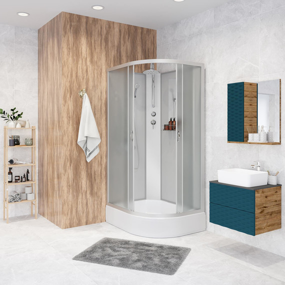 Душевая кабина Niagara Classic 100x90 см NG-33094-14LBKT, серебро/матовое (безсиликоновая сборка) - фото 3