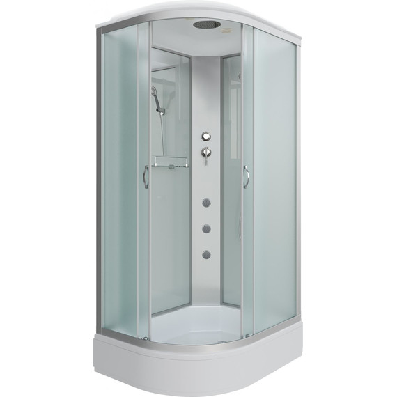 Гидробокс Niagara Classic 110x90 см NG-33194-14RG, серебро/матовое (безсиликоновая сборка) - фото 