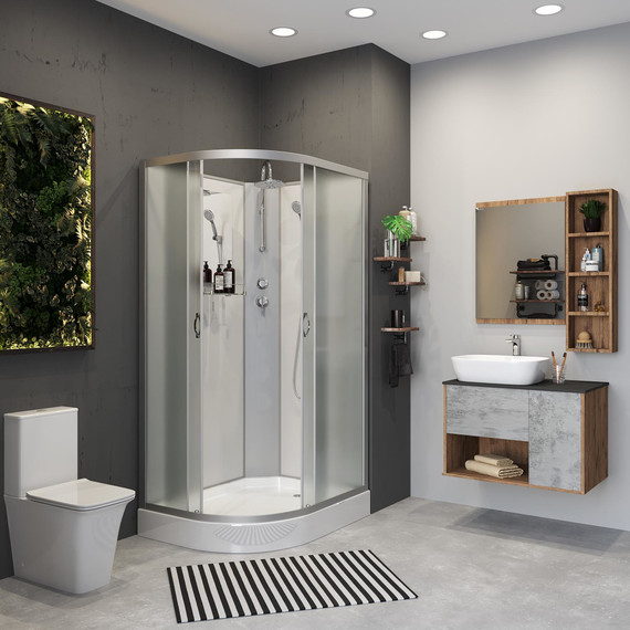 Душевая кабина Niagara Classic 120x80 см NG-3312-14RBKT, серебро/матовое (безсиликоновая сборка) - фото 3