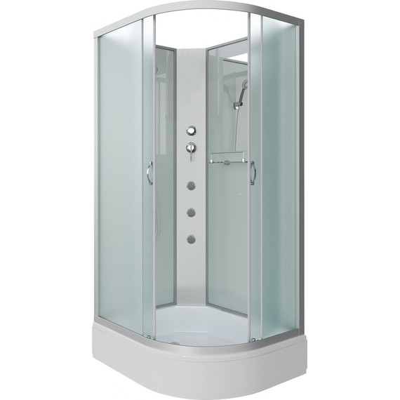 Гидробокс Niagara Classic 130x90 см NG-33394-14LBKG, серебро/матовое (безсиликоновая сборка) - фото 
