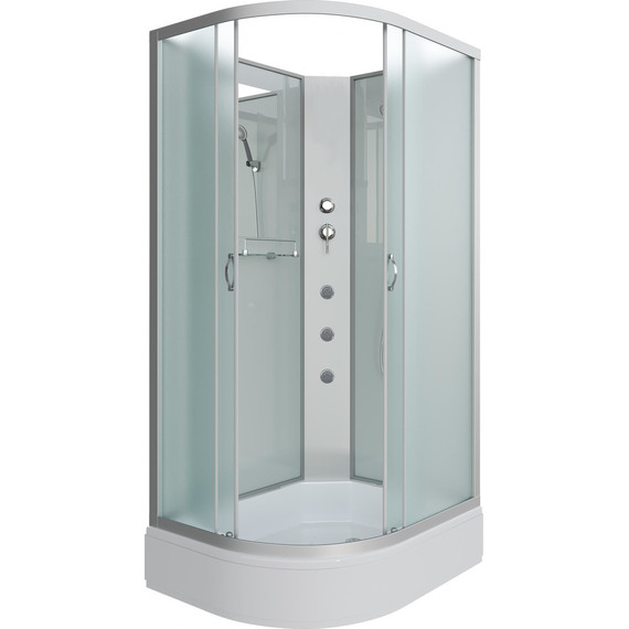 Гидробокс Niagara Classic 90x70 см NG-33974-14RBKG, серебро/матовое (безсиликоновая сборка) - фото 