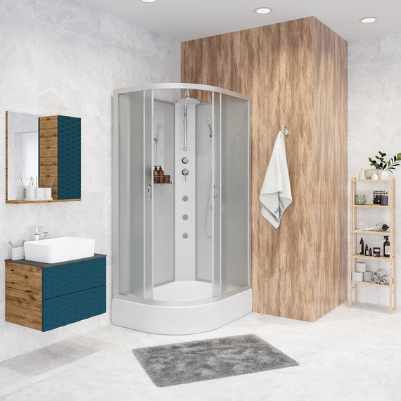 Гидробокс Niagara Classic 90x70 см NG-33974-14RBKTG, серебро/матовое (безсиликоновая сборка) - фото 3