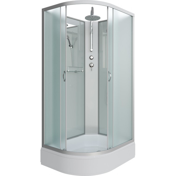 Душевая кабина Niagara Classic 90x80 см NG-33984-14RBKT, серебро/матовое (безсиликоновая сборка) - фото 
