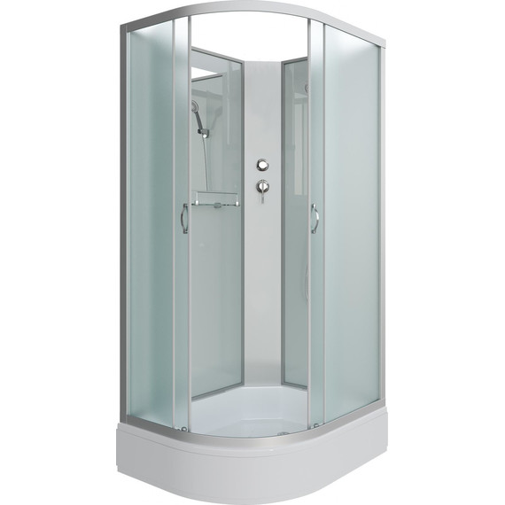 Душевая кабина Niagara Classic 90x80 см NG-33984-14RBK, серебро/матовое (безсиликоновая сборка) - фото 