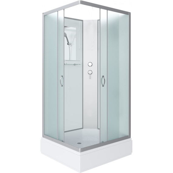 Душевая кабина Niagara Classic 90x80 см NG-33984-14QBK, серебро/матовое (безсиликоновая сборка) - фото 