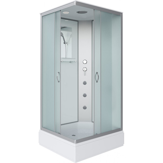 Гидробокс Niagara Classic 90x80 см NG-33984-14QG, серебро/матовое (безсиликоновая сборка) - фото 