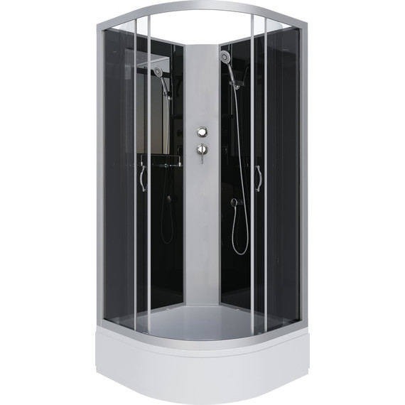 Душевая кабина Niagara Classic 100x100 см NG-3502-14BK, серебро/тонированное (безсиликоновая сборка) - фото 