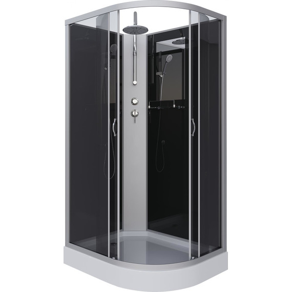 Душевая кабина Niagara Classic 120x80 см NG-3512-14LBKT, серебро/тонированное (безсиликоновая сборка) - фото 