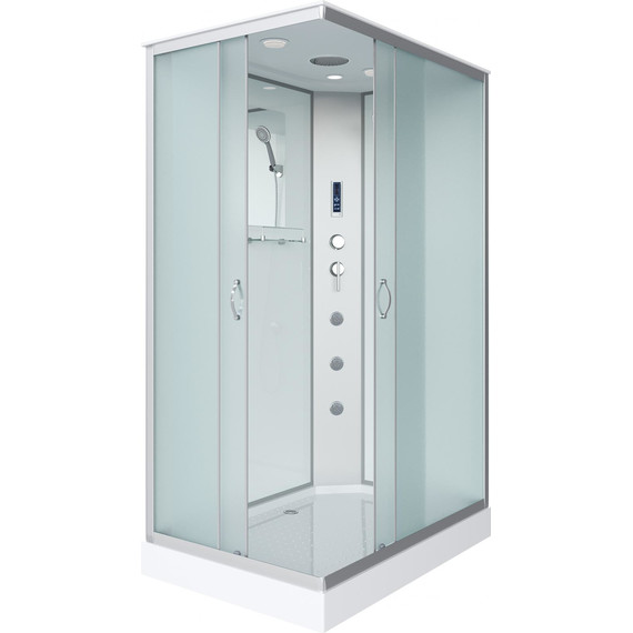 Гидробокс Niagara Classic 100x80 см NG-43085-14QF, серебро/матовое (безсиликоновая сборка) - фото 