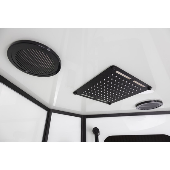 Гидробокс Niagara Premium 100x100 см NG-6902-01G BLACK, матовый черный/тонированное (безсиликоновая сборка) - фото 5