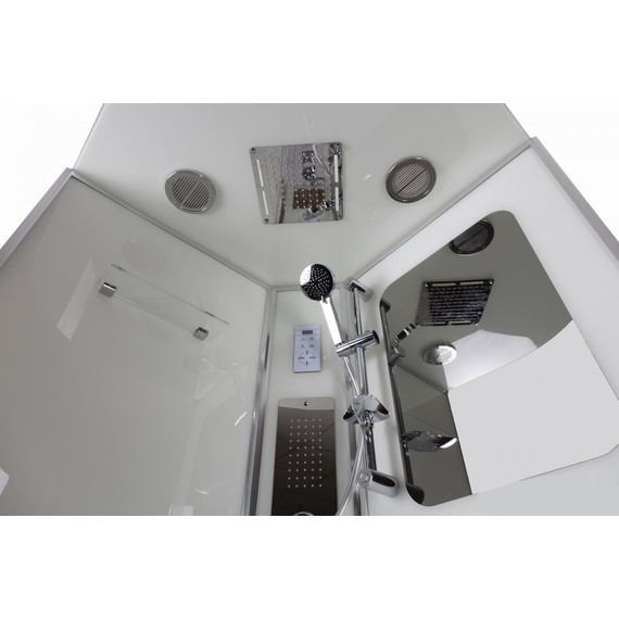 Гидробокс Niagara Premium 100x100 см NG-6002-01G, хром/прозрачное (безсиликоновая сборка) - фото 5