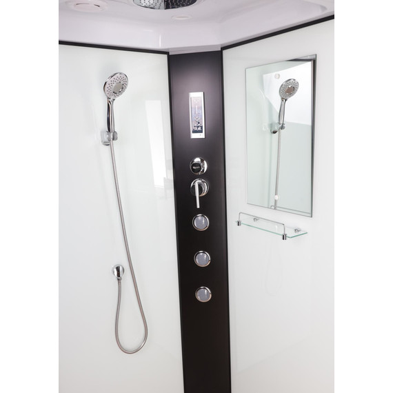 Гидробокс Niagara Classic 100x100 см NG-6702-14F, чёрный/прозрачное (безсиликоновая сборка) - фото 5