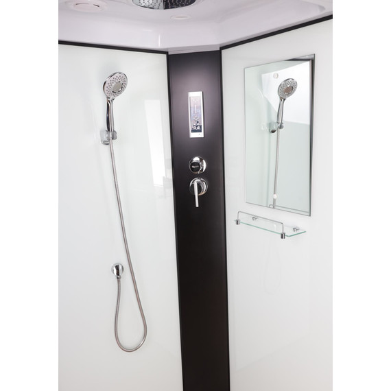 Душевая кабина Niagara Classic 100x100 см NG-6702-14P, чёрный/прозрачное (безсиликоновая сборка) - фото 5