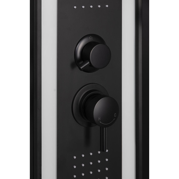 Гидробокс Niagara Premium 100x100 см NG-6902-01G BLACK, матовый черный/тонированное (безсиликоновая сборка) - фото 8