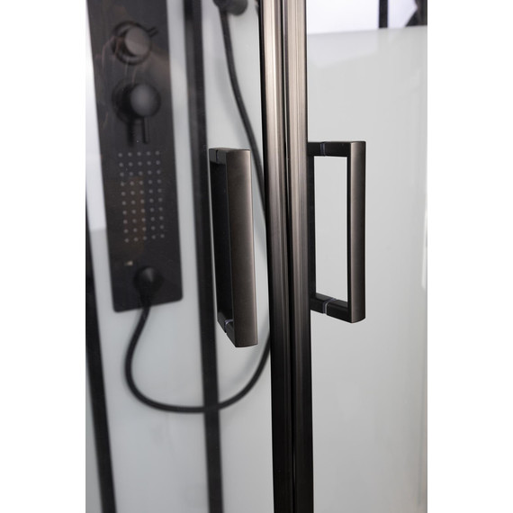 Гидробокс Niagara Premium 100x100 см NG-6902-01G BLACK, матовый черный/тонированное (безсиликоновая сборка) - фото 11