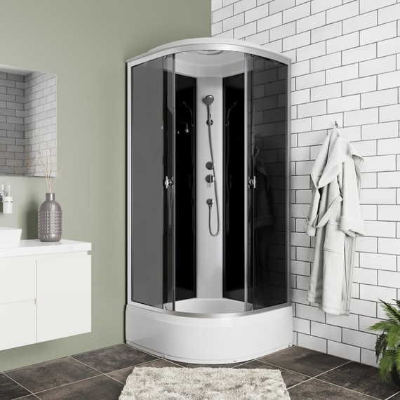 Душевая кабина Niagara Eco 90x90 см E90/26/TN, хром матовый/тонированное (безсиликоновая сборка) - фото 3