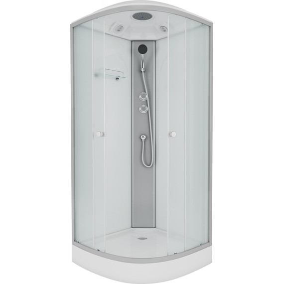 Душевая кабина Niagara Eco 90x90 см E90/13/MT, хром матовый/матовое (безсиликоновая сборка) - фото 2