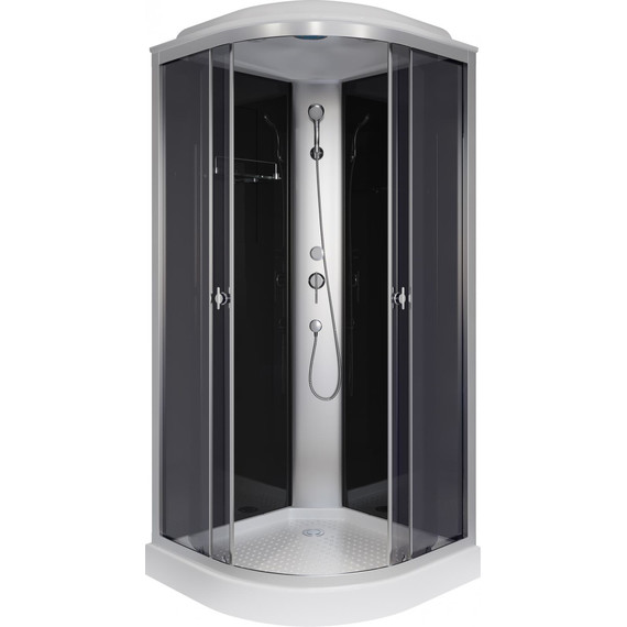 Душевая кабина Niagara Eco 80x80 см E80/13/TN, хром матовый/тонированное (безсиликоновая сборка) - фото 2