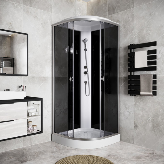 Душевая кабина Niagara Eco 100x100 см E100/13/TN, хром матовый/тонированное (безсиликоновая сборка) - фото 3