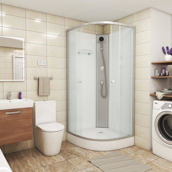 Душевая кабина Niagara Eco 90x90 см E90/13/MT/BK, хром матовый/матовое (безсиликоновая сборка) - фото 3