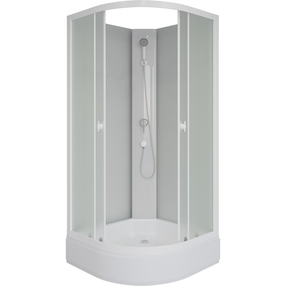 Душевая кабина Niagara Promo 80x80 см P80/26/MT/BK, белый/матовое (безсиликоновая сборка) - фото 2