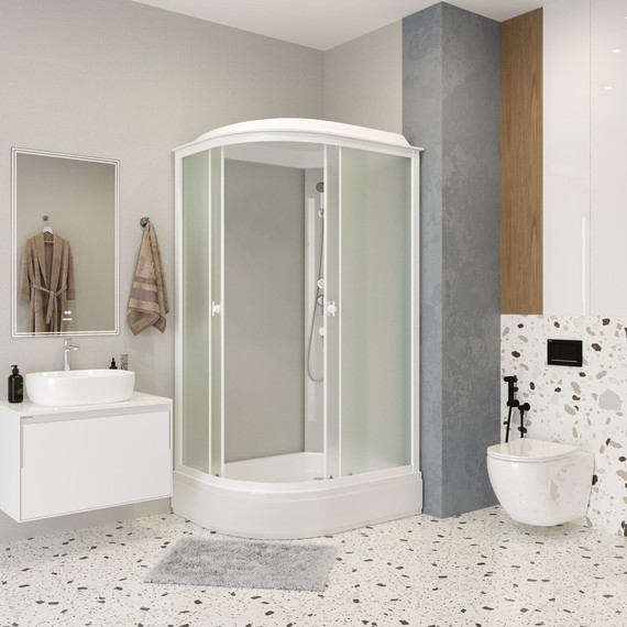 Душевая кабина Niagara Promo 90x70 см P90/70/26R/MT, белый/матовое (безсиликоновая сборка) - фото 3