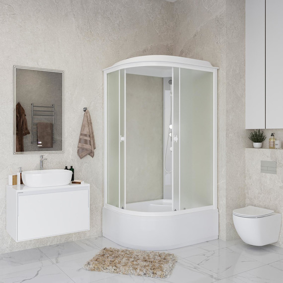 Душевая кабина Niagara Promo 120x90 см P120/90/40R/MT, белый/матовое (безсиликоновая сборка) - фото 3