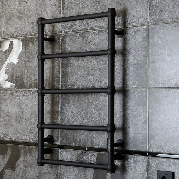 Полотенцесушитель электрический Тругор Ретро Пэк сп П5 500х800 мм (возможность скрытого подключения) 00-00046792, чёрный - фото 3