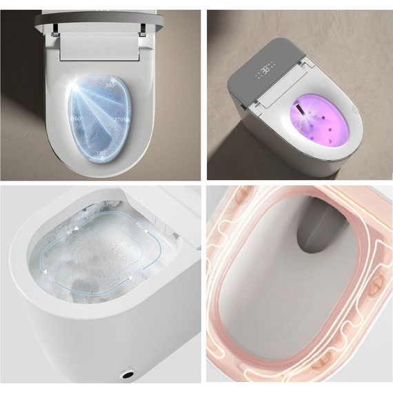 Унитаз-биде приставной электронный с импульсным смывом ​Cerutti Ester Smart CT10617 - фото 5