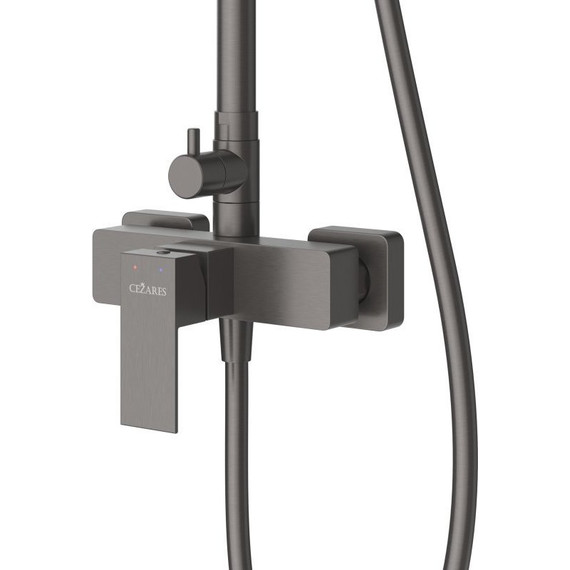 Душевая стойка Cezares SLIDER-CD-GM, оружейная сталь, Цвет производителя: оружейная сталь - фото 3