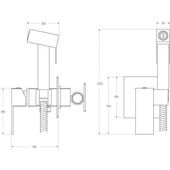 Набор для гигиенического душа Cezares SLIDER-DIF-GM (со скрытой частью), оружейная сталь, Цвет производителя: оружейная сталь - фото, картинка 3 Набор для гигиенического душа Cezares SLIDER-DIF-GM (со скрытой частью), оружейная сталь, Цвет производителя: оружейная сталь - фото 3