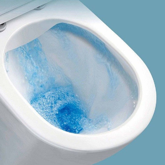 Унитаз подвесной CeramaLux Rimless 2197MW с крышкой микролифт, белый матовый - фото 3