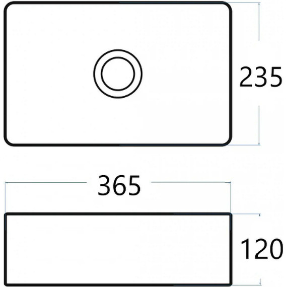 Раковина-чаша CeramaLux 35 см 6230MB, чёрный матовый - фото 3