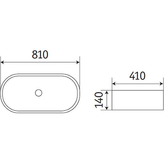 Раковина-чаша CeramaLux N 81 см 78327MB, чёрный матовый - фото 5