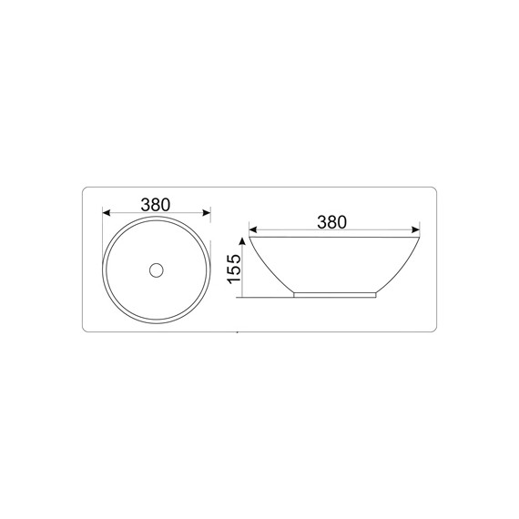 Раковина-чаша CeramaLux 38см 9002 - фото 3