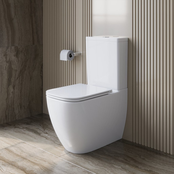 Унитаз-компакт безободковый BelBagno Luce-Tor BB2197CP-TOR/SC (Система смыва торнадо) с крышкой микролифт - фото 2