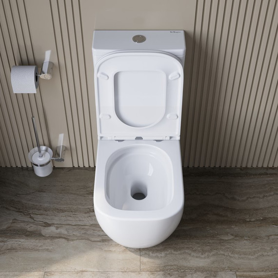 Унитаз-компакт безободковый BelBagno Luce-Tor BB2197CP-TOR/SC (Система смыва торнадо) с крышкой микролифт - фото 5