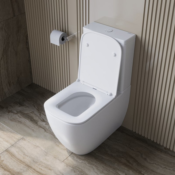 Унитаз-компакт безободковый BelBagno Luce-Tor BB2197CP-TOR/SC (Система смыва торнадо) с крышкой микролифт - фото 7