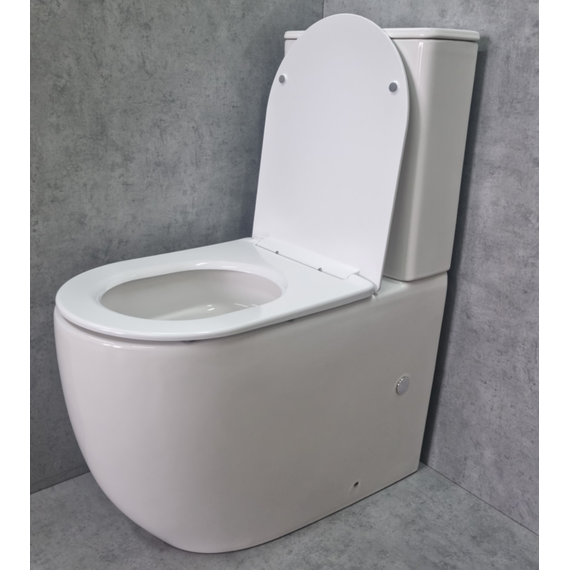 Унитаз-компакт CeramaLux TR2176-1 с крышкой микролифт (система смыва торнадо), Цвет производителя: белый - фото 3