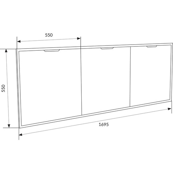 Панель фронтальная для ванны 1Marka Grunge Loft 170 см, дуб вотан - фото 9