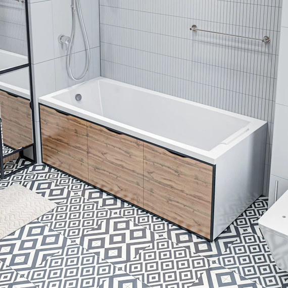 Панель фронтальная для ванны 1Marka Grunge Loft 170 см, дуб вотан - фото 6