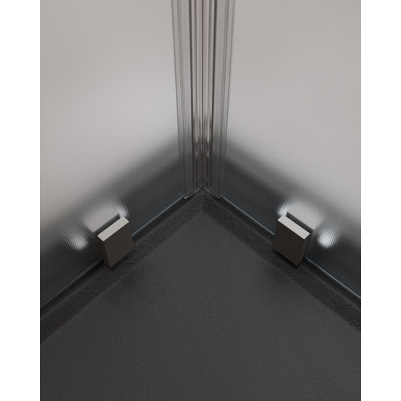 Душевое ограждение Cezares 90х90 см MOLVENO-A-2-90-P-GM, оружейная сталь/матовое - фото 5