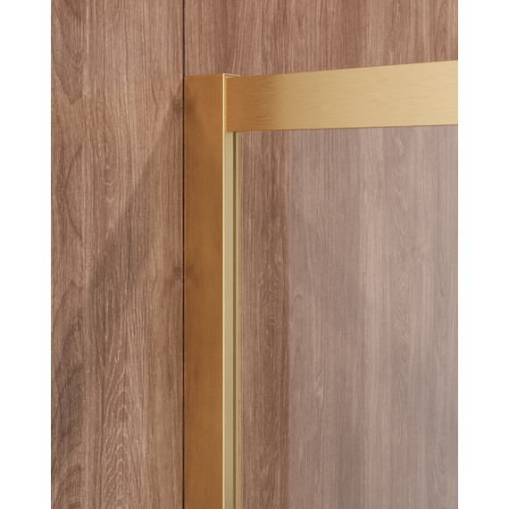 Душевое ограждение Cezares 90х90 см MOLVENO-R-2-90-C-BORO-IV, брашированное золото/прозрачное - фото 6