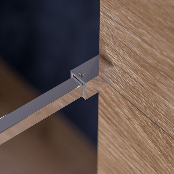 Душевая перегородка Mirsant Walk in 90 см с аксессуарами (стекло 8 мм) хром/прозрачное - фото 4