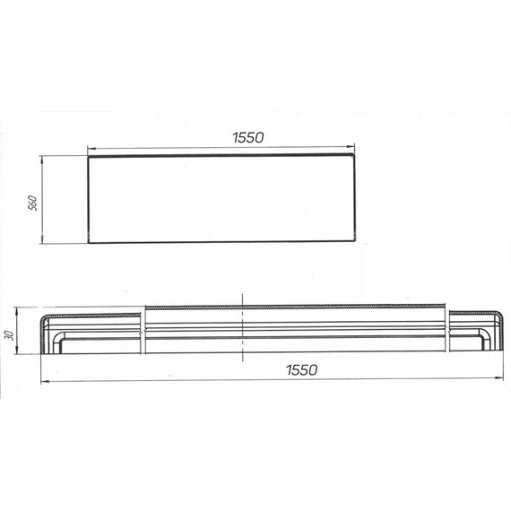 Панель фронтальная для ванны 1Marka Flat 155 см - фото 3