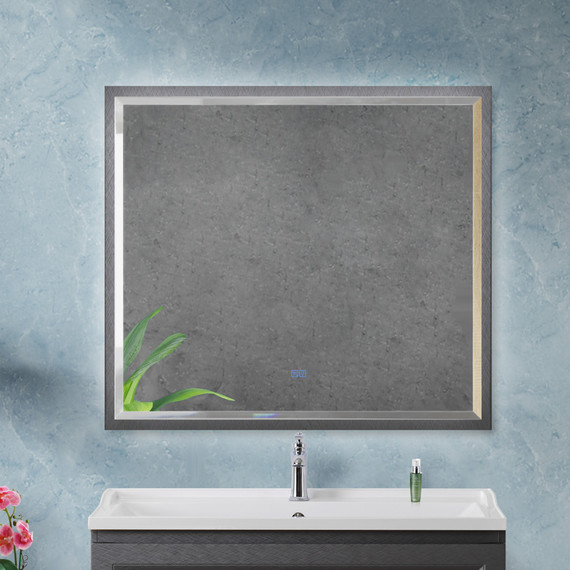 Зеркало Cezares 100 см CZR-SPC-INT-1000-900-LED-TCH-WARM-TIT, титан - фото 7