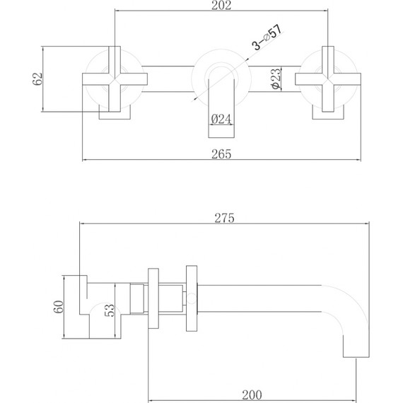 Смеситель для раковины настенный Abber Wasser Kreis AF81121NG (со скрытой частью) никель, Цвет производителя: никель - фото 3