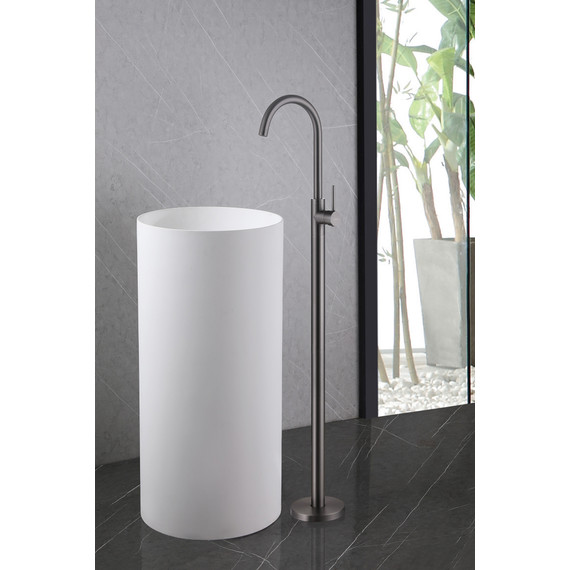 Смеситель для раковины напольный Abber Wasser Kreis AF8141NG, никель, Цвет производителя: никель - фото 2