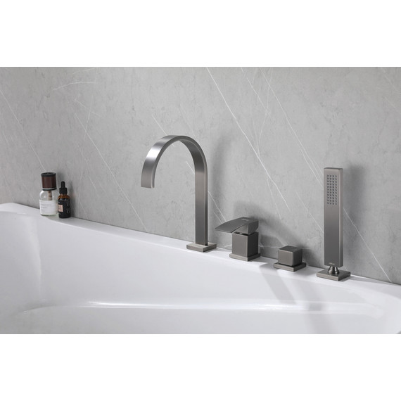 Смеситель для ванны Abber Wasserfall AF8613NG, никель, Цвет производителя: никель - фото 2