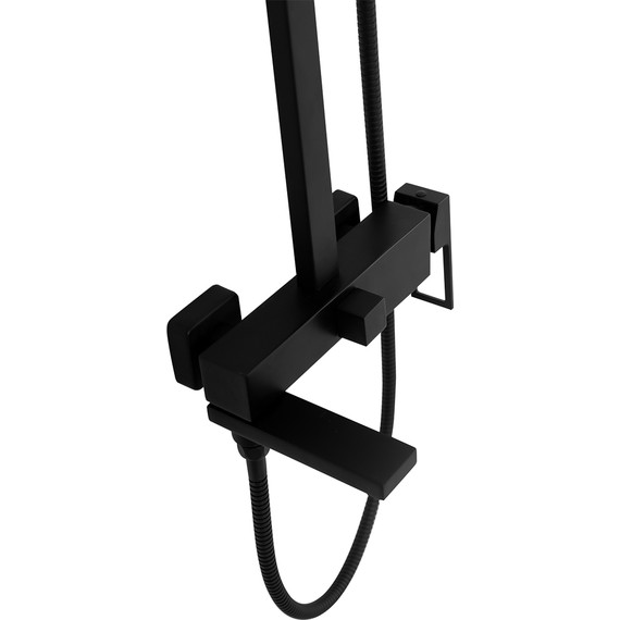 Душевая стойка BelBagno Luce LUC-VSCM-NERO, черный матовый, Цвет производителя: чёрный матовый - фото, картинка 6 Душевая стойка BelBagno Luce LUC-VSCM-NERO, черный матовый, Цвет производителя: чёрный матовый - фото 6